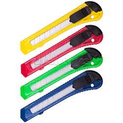 Нож канцелярский 18мм OfficeSpace, с фиксатором, европодвес