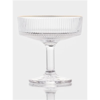 Набор креманок «Орион», 200 мл, с золотой отводкой, 6 шт., стекло, прозрачный