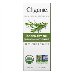 Cliganic, 100% Pure Essential Oil, Rosemary Oil,  2/6 fl. oz. (10 ml)