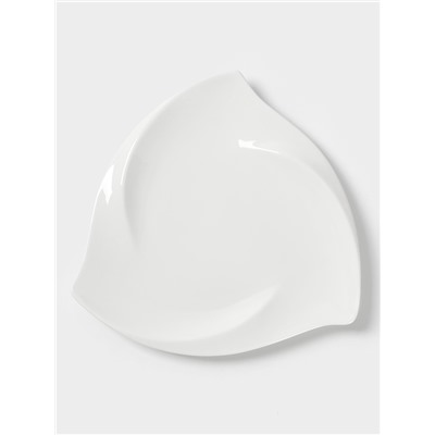 Тарелка треугольная Wilmax Ariela, d=25.5 см, фарфор, белая