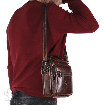 Сумка мужская кожаная 99775Z brown Zinimsk
