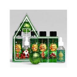 Новогодний подарочный набор косметики SB BEAUTY, гель для душа, шампунь, бомбочка, сыворотка для лица, новогодний аромат