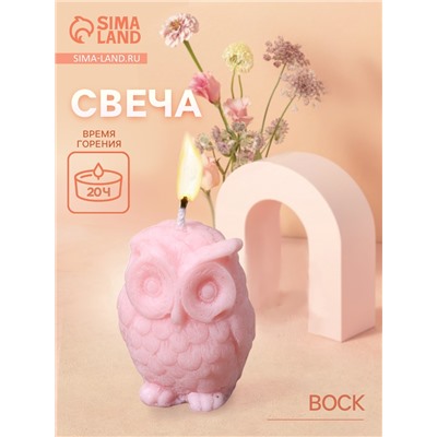 УЦЕНКА Свеча «Сова», 5×5×6 см, соевый воск, МИКС