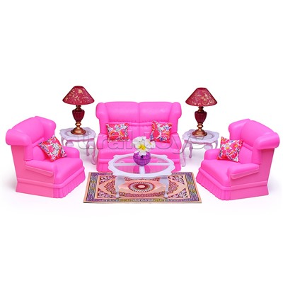 Набор мебели для кукол 9704 "Комната отдыха" в коробке