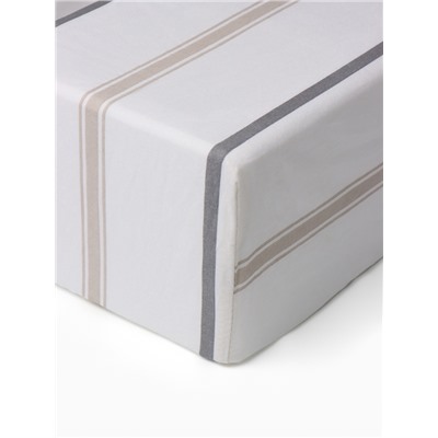 Простыня на резинке 1.5 спальная «Этель. Полосы», 160×200+25 см, поплин