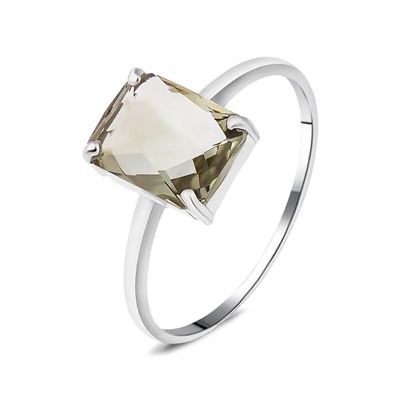 Кольцо, зеленый аметист, Классика2