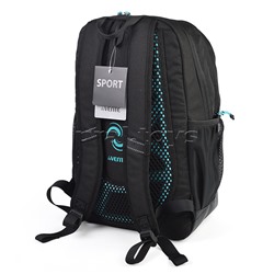 Рюкзак "Sport" подростковый 40x31x20 см (18 л) 500 г, текстильный, 1 отделение на молнии с уплотненным отделением для ноутбука до 15 дюймов и книг, 1 передний карман на молнии, 2 боковых кармана, уплотненная вентилируемая спинка с пластиковой вставкой, уп