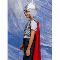 Карнавальный костюм детский «Богатырь Добрыня»: болеро, жилет, шлем, р. 128-140