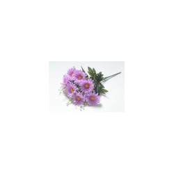 Искусственные цветы, Ветка в букете гербера 9 голов (1010237) микс