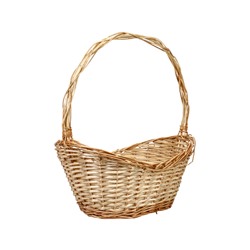 УЦЕНКА Корзина плетеная (ива) 52×35H16/23/55, 1 шт., натуральный