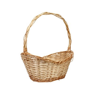 УЦЕНКА Корзина плетеная (ива) 52×35H16/23/55, 1 шт., натуральный