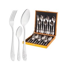 Набор столовых приборов 18пр, на 6 персон, в дерев.кейсе, нерж.сталь,  Agness