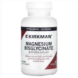 Kirkman Labs, бисглицинат магния, буферизованный хелатный, 180 капсул (50 мг в 1 капсуле)