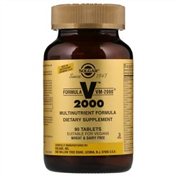 Solgar, Formula VM-2000, мультинутриентный комплекс, 90 таблеток