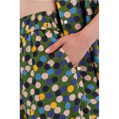 Костюм штапель рубашка _ шорты 1252 (Зеленый)