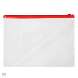 Папка на молнии для А5, 17x23см, прозрачная