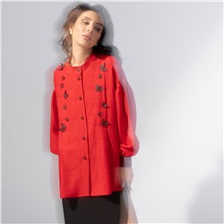 Рубашка нарядная, Нежный шум (красная)