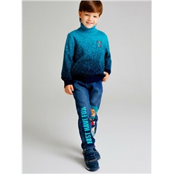 Брюки текстильные джинсовые утепленные флисом для мальчиков