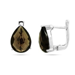 Серьги из серебра раухтопаз, Джеймс