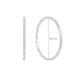Серебряные серьги, без вставки, с-2,0 а/г, 2 см