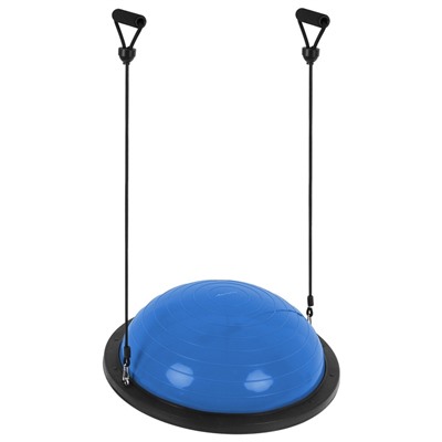 УЦЕНКА Полусфера BOSU гимнастическая ONLYTOP, 58×25 см, с насосом, синяя