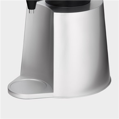 Башня пивная «Металлик», 3 л, колба для льда, с подсветкой, 2 батарейки CR=2032, пластик, серебристая