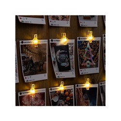 УЦЕНКА НИТЬ ROSA DECOR "Прищепки цыплята", LED-20-3V, ААх2 (не в компл.), фиксинг, Т/БЕЛЫЙ 1097166