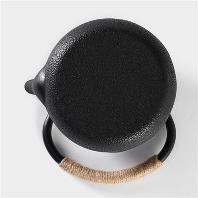 Чайник Доляна «Атьяф», 1 л, с ситом, чугун, чёрный