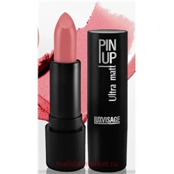 LUXVISAGE Губная помада матовая Pin-Up ultra matt тон 514 розово-коричневый