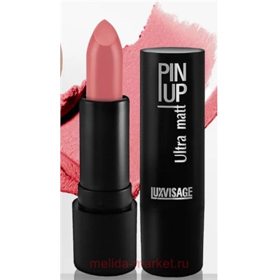 LUXVISAGE Губная помада матовая Pin-Up ultra matt тон 514 розово-коричневый
