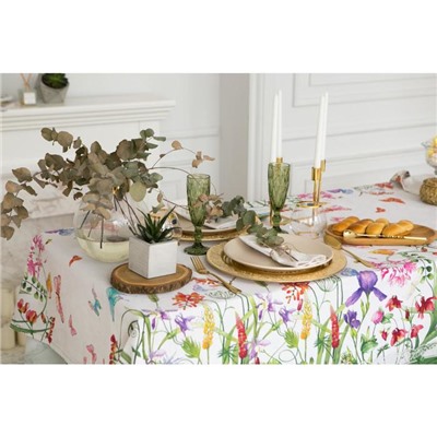 Скатерть Этель «Луговые цветы» 110×150 см, 100 % хлопок, саржа 190 г/м²
