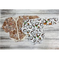 Боди цветное д/рукав " Кнопа" (кулирка)