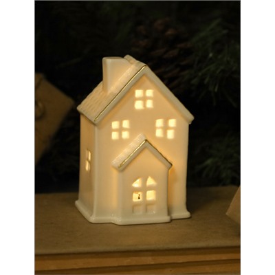 Фигурка Домик с подсветкой новогодний 10 см / 7100 /уп 2/96/LED