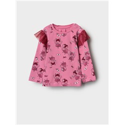 Джемпер детский трикотажный для девочек (футболка с длинными рукавами)