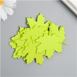 Заготовка из фоамирана "Лист кленовый" 4,5х4,5 см, толщ. 1мм, набор 10 шт, зелёный