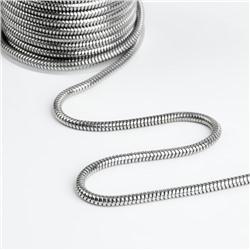 Цепочка для сумки, железная, d=3 мм, 10±0.5 м, цвет серебряный