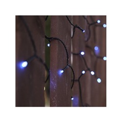 Гирлянда «Нить» 10 м, IP44, тёмная нить, 100 LED, свечение синее, 8 режимов, 220 В