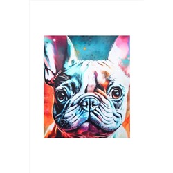 Наволочка декоративная атласная "Бульдог" 45х45см интерьерная НАТАЛИ, 1099607