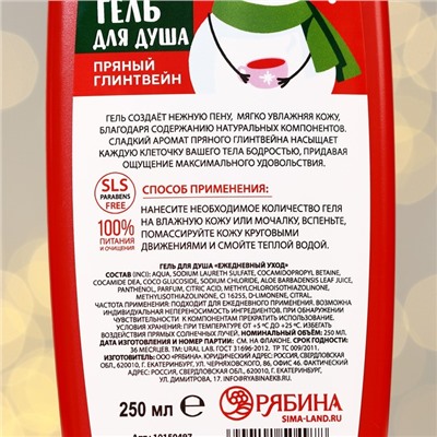 Гель для душа, 250 мл, аромат пряного глинтвейна, URAL LAB