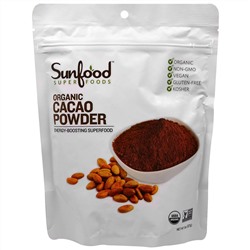 Sunfood, Органический какао-порошок, 227 г (8 унций)