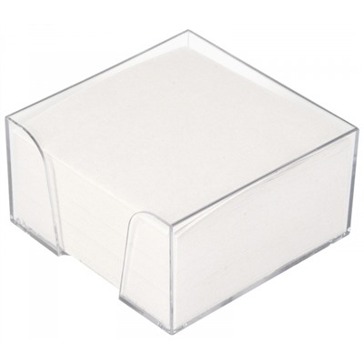 Бумага для заметок в пластик. боксе 9х9х5 см белая NPGB-995L LITE