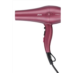 Dewal Профессиональный фен для волос / Blues Wine 03-8088, ионизация, бордовый, 2600 Вт KRISTALLER, 1193476