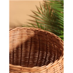 Корзина с крышкой, 25×25×34 см, ротанг