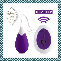 Фиолетовое виброяйцо на радиоуправлении Anna Vibrating Egg Remote