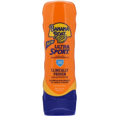 Banana Boat, Солнцезащитный лосьон Ultra Sport, с широким спектром защиты с SPF 30+, 236 мл