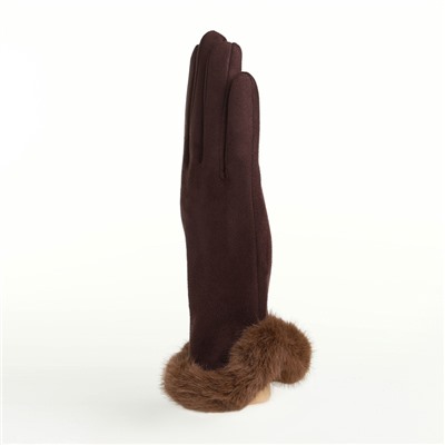 Перчатки женские, безразмерные, без утеплителя, цвет коричневый