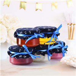 Свадебный комплимент Якоря на синем Горный крем-мёд 35 гр.