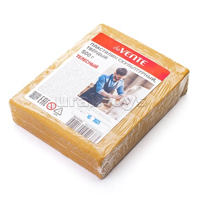 Пластилин скульптурный, телесный, 500 г, пленка, твердый