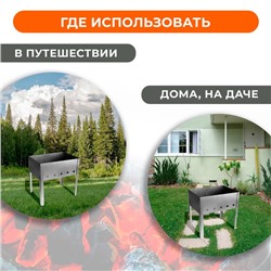 Мангал maclay "Искорка", без шампуров, 35×24×35 см, металлический, разборный
