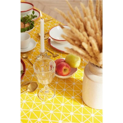 Скатерть «Доляна. Паутина», 145×200±3 см,100% п/э, рогожка 130 г/м